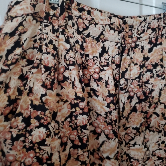 Anthropologie Tan Floral Black Jogger Ankle Pants Women's Size 14 XLarge - Picture 4 of 12